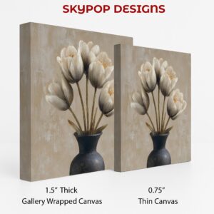 Elegant White Tulips Art