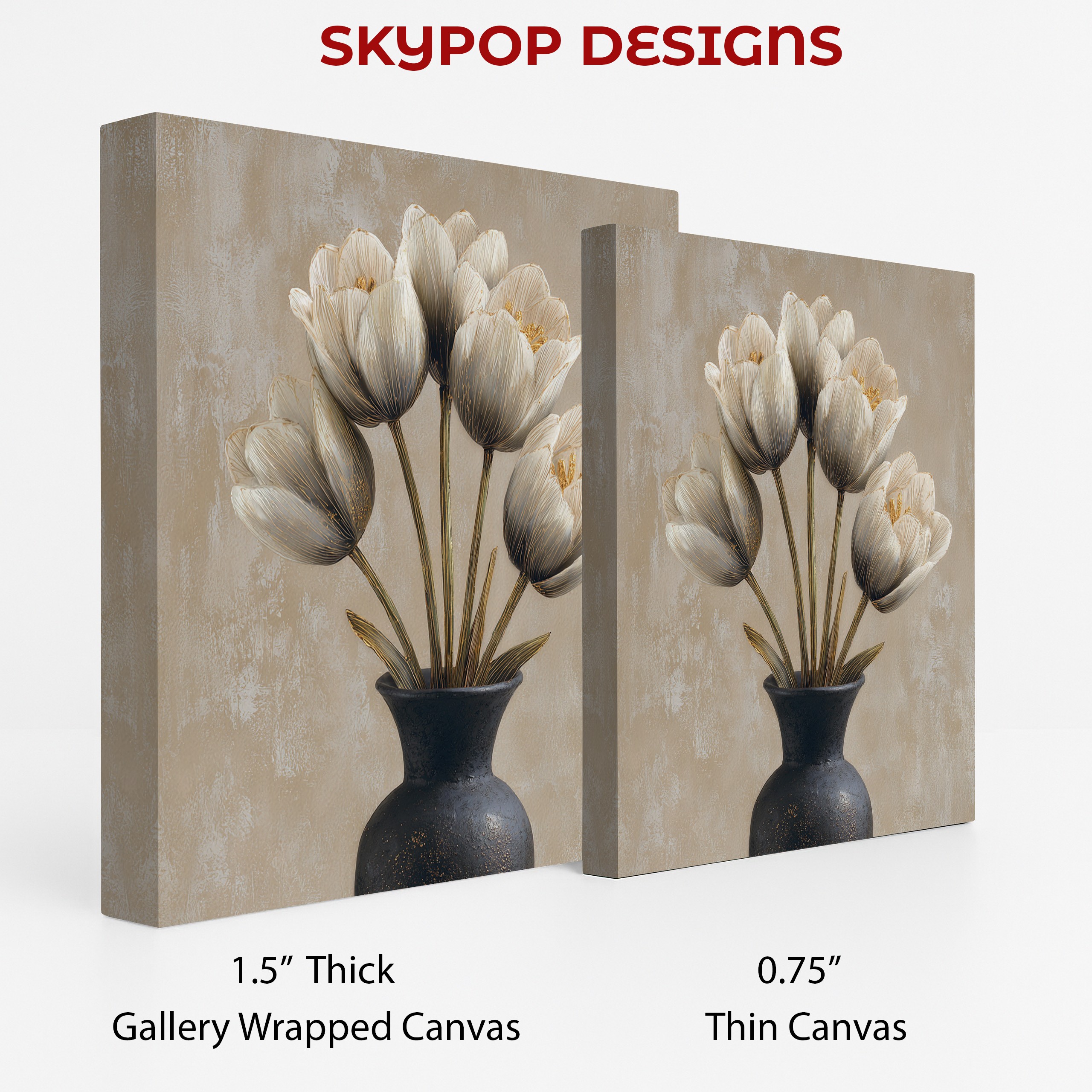 2.jpg Elegant White Tulips Art