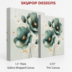 Teal Poppy Art