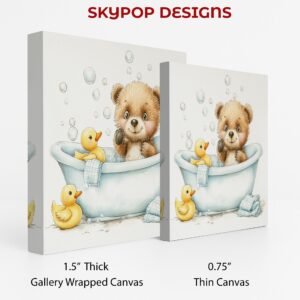Bear and Duck Bath Art