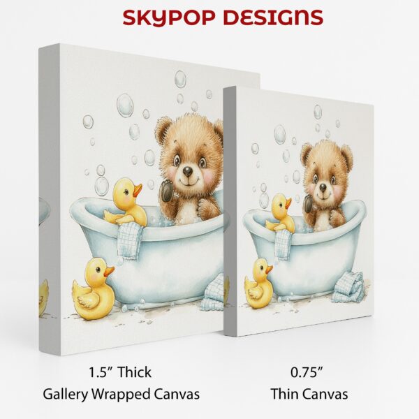 Bear and Duck Bath Art