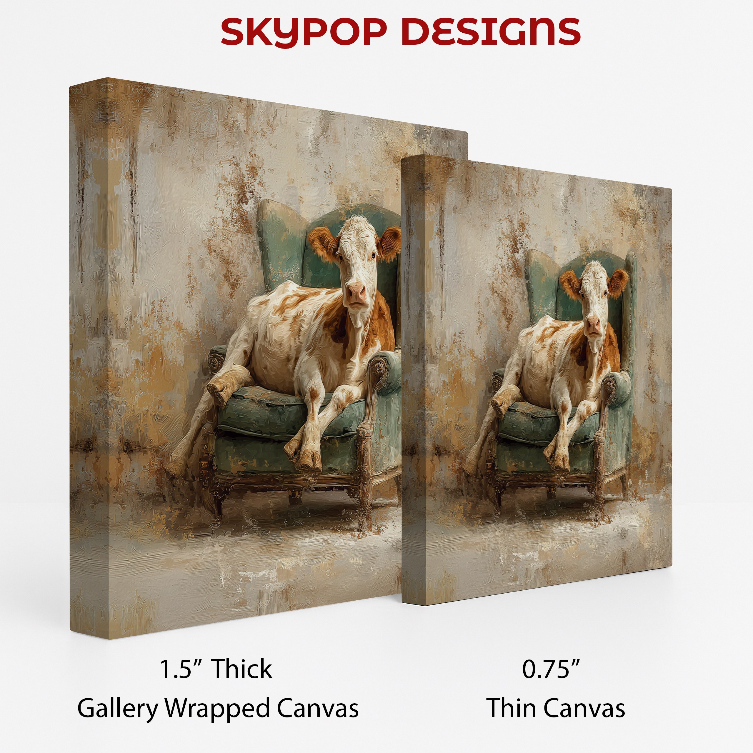 2.jpg Cow Armchair Art