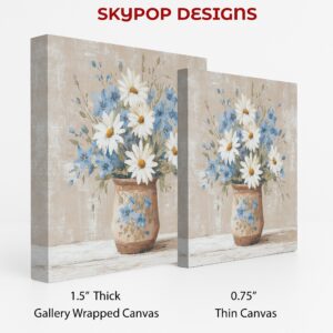 Daisy and Cornflower Bouquet Art