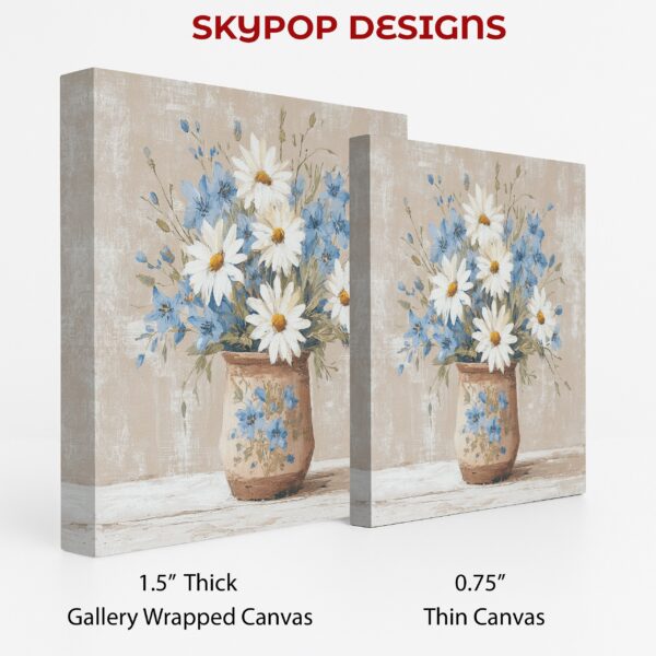 Daisy and Cornflower Bouquet Art