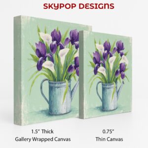 Iris and Calla Lily Art