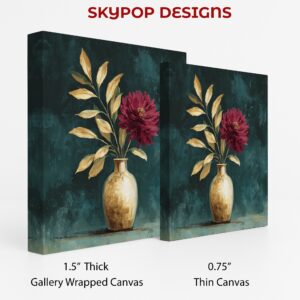 Golden Vase Floral Art