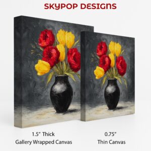 Red and Yellow Tulips Art