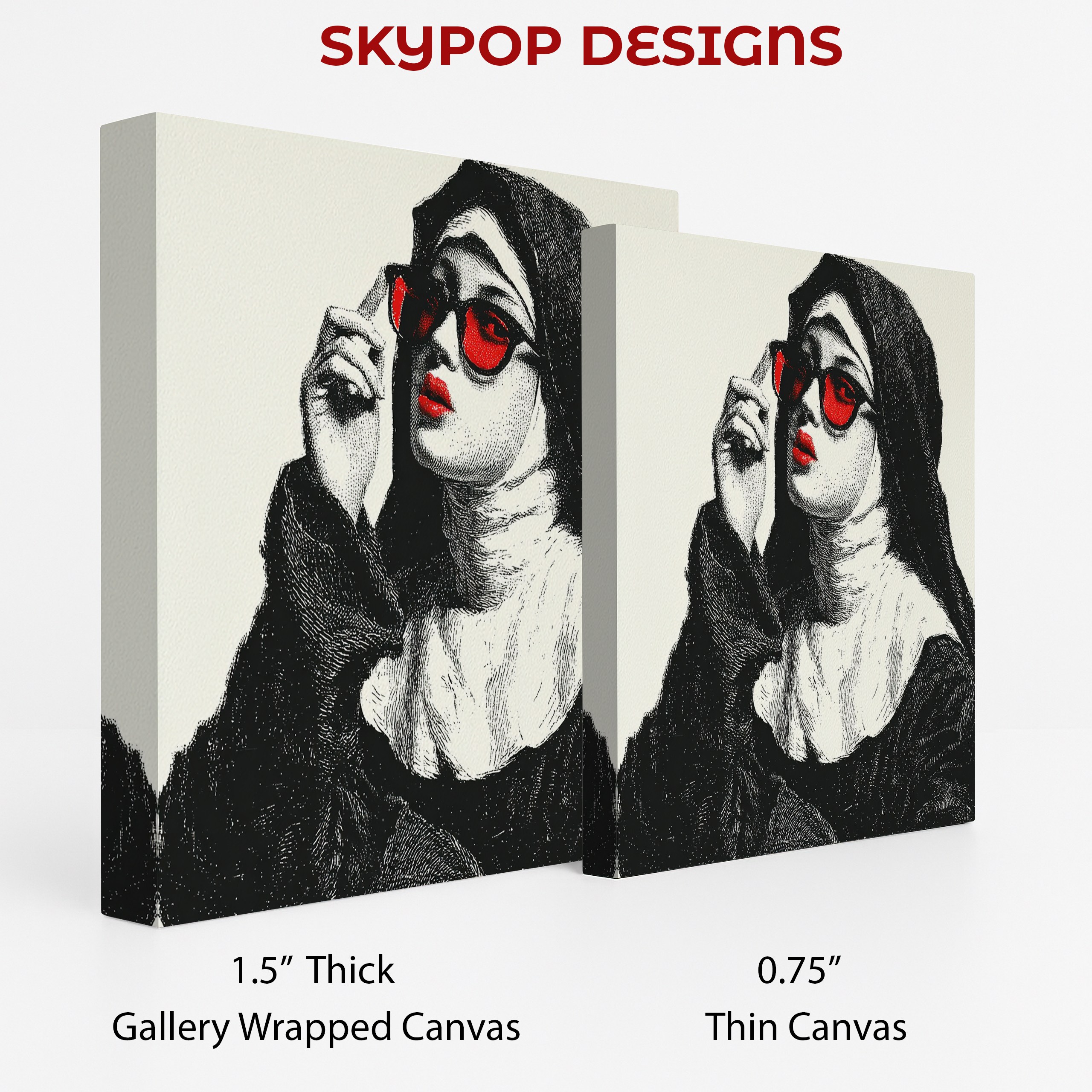 2.jpg Nun with Red Sunglasses Art