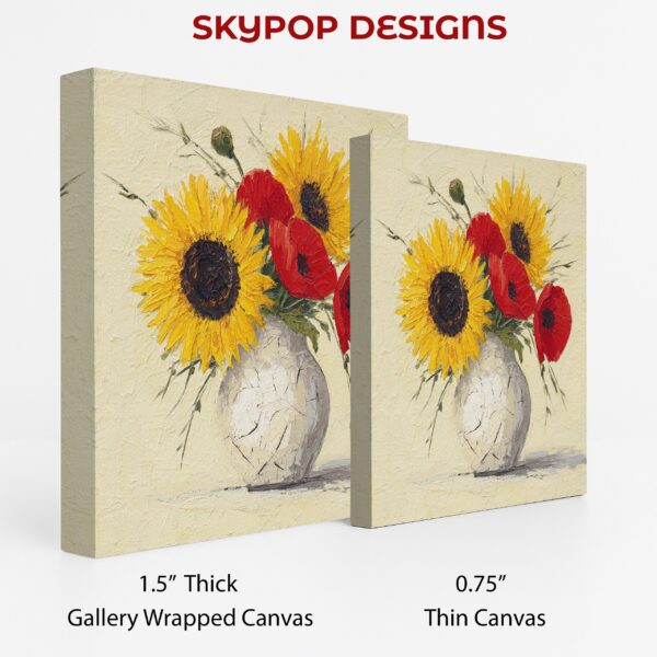 Sunflower and Poppy Bouquet Art