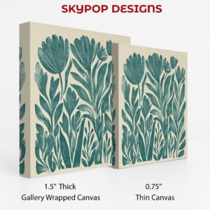 Teal Tulip Art
