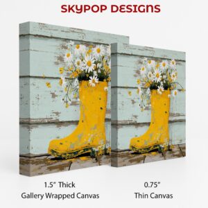 Yellow Rainboot Flower Art