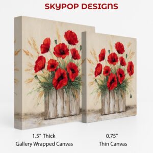 Red Poppy Bouquet Art