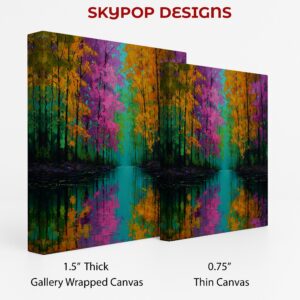 Vibrant Forest Reflection Art