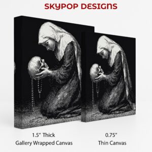 Contemplative Skull Art