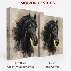 Black Horse Portrait Art