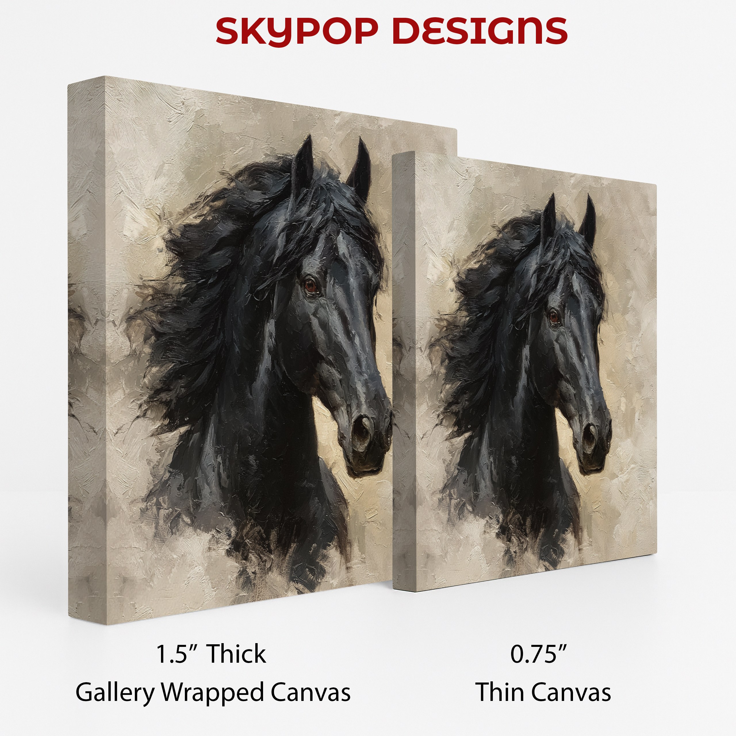 2.jpg Black Horse Portrait Art