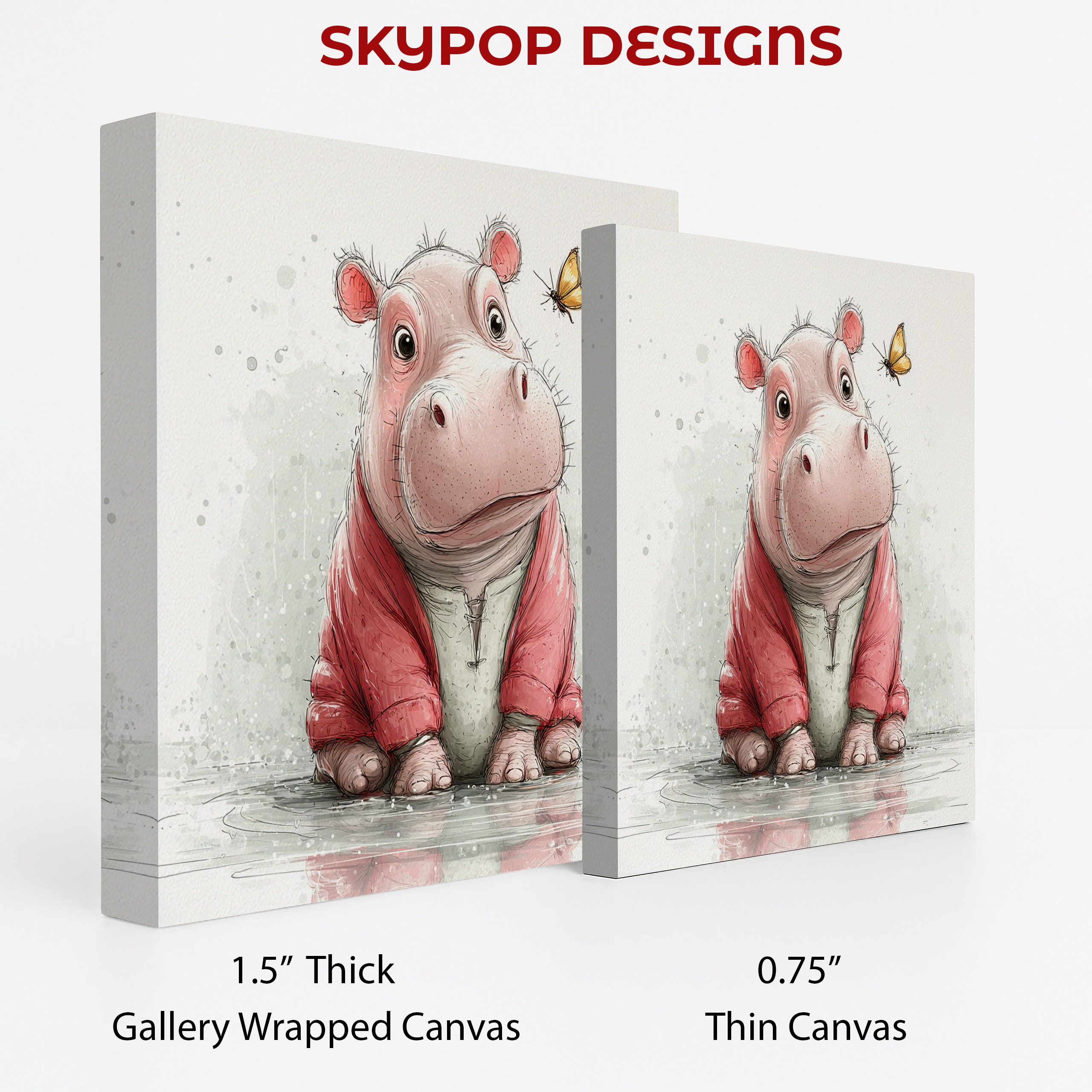 2.jpg Hippo Butterfly Art