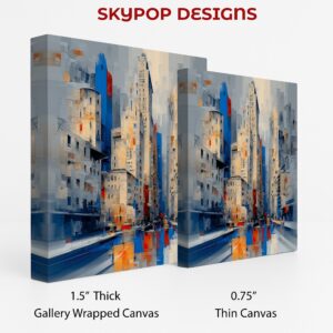 Urban Skyline Reflection Art