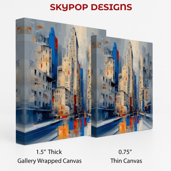 Urban Skyline Reflection Art