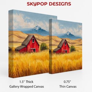 Mountain Barn Landscape Art