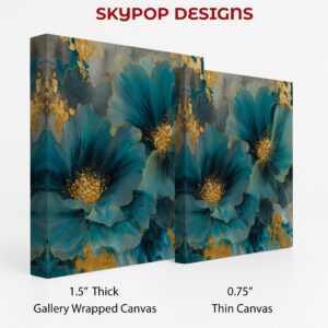 Teal Blossom Art