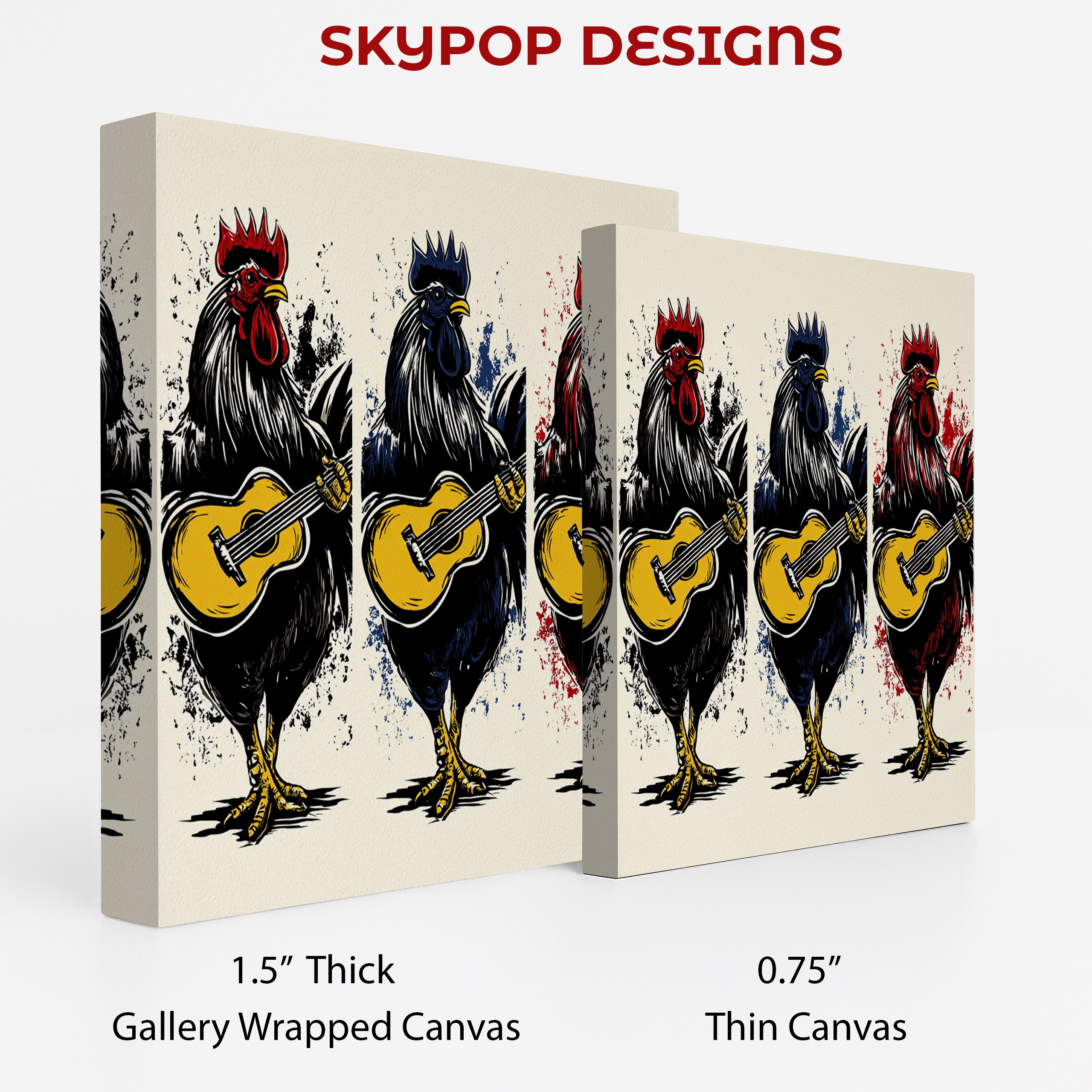 2.jpg Guitar Playing Rooster Art