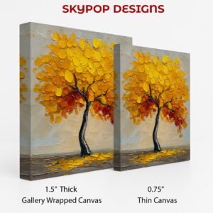 Golden Autumn Tree Art