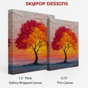 Autumn Tree Sunset Art