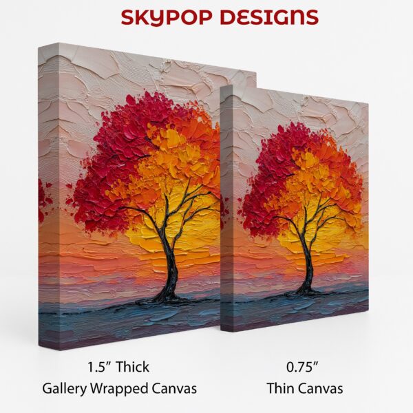 Autumn Tree Sunset Art