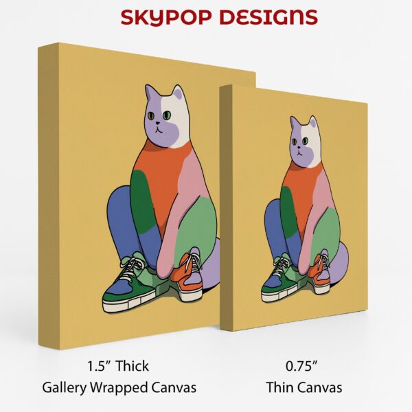 Colorful Cat Sneakers Art