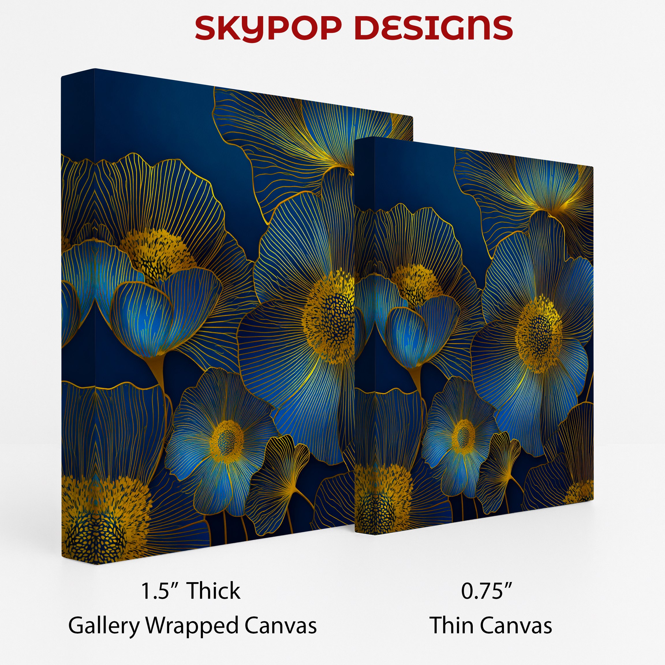 2.jpg Golden Blue Floral Art