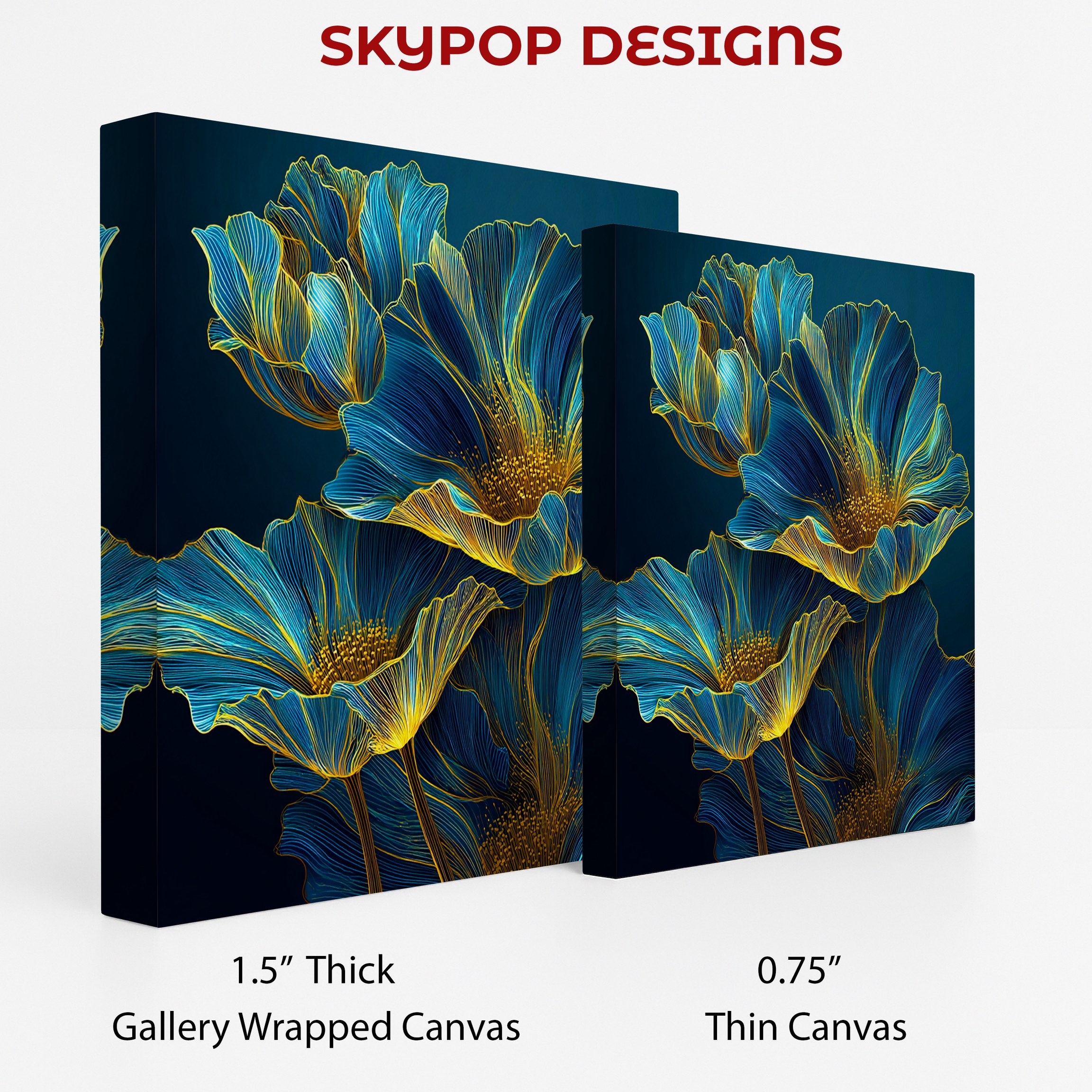 2.jpg Electric Blue Flower Art