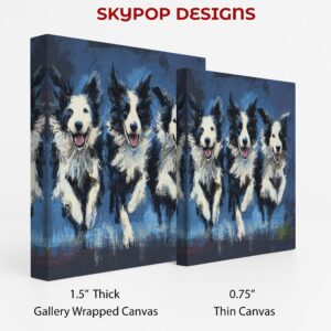 Border Collie Trio Art