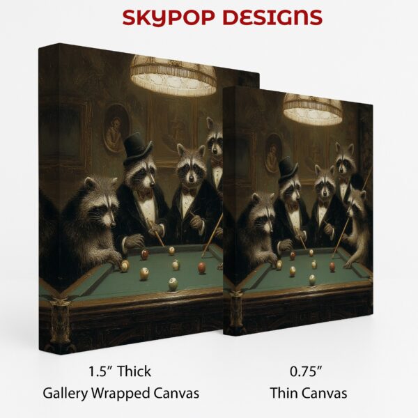Raccoon Billiards Art