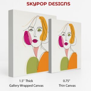 Colorful Line Art Face Art