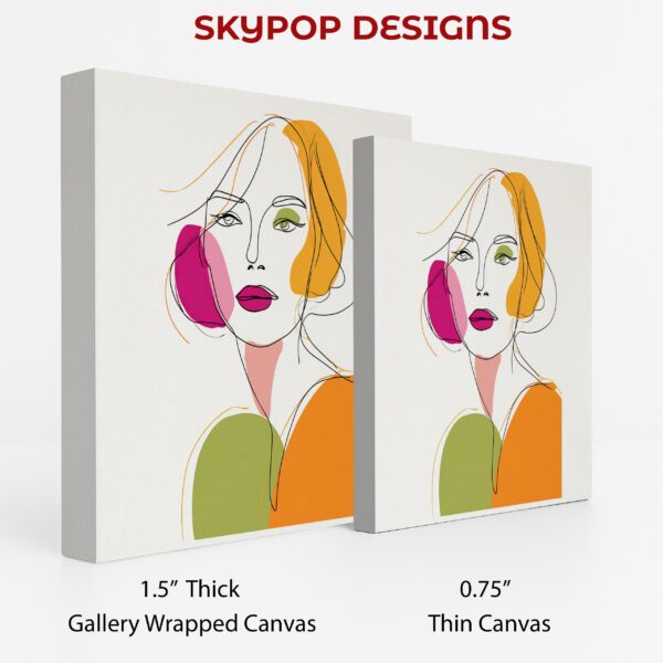 Colorful Line Art Face Art
