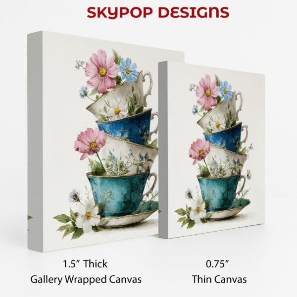 Floral Teacup Stack Art