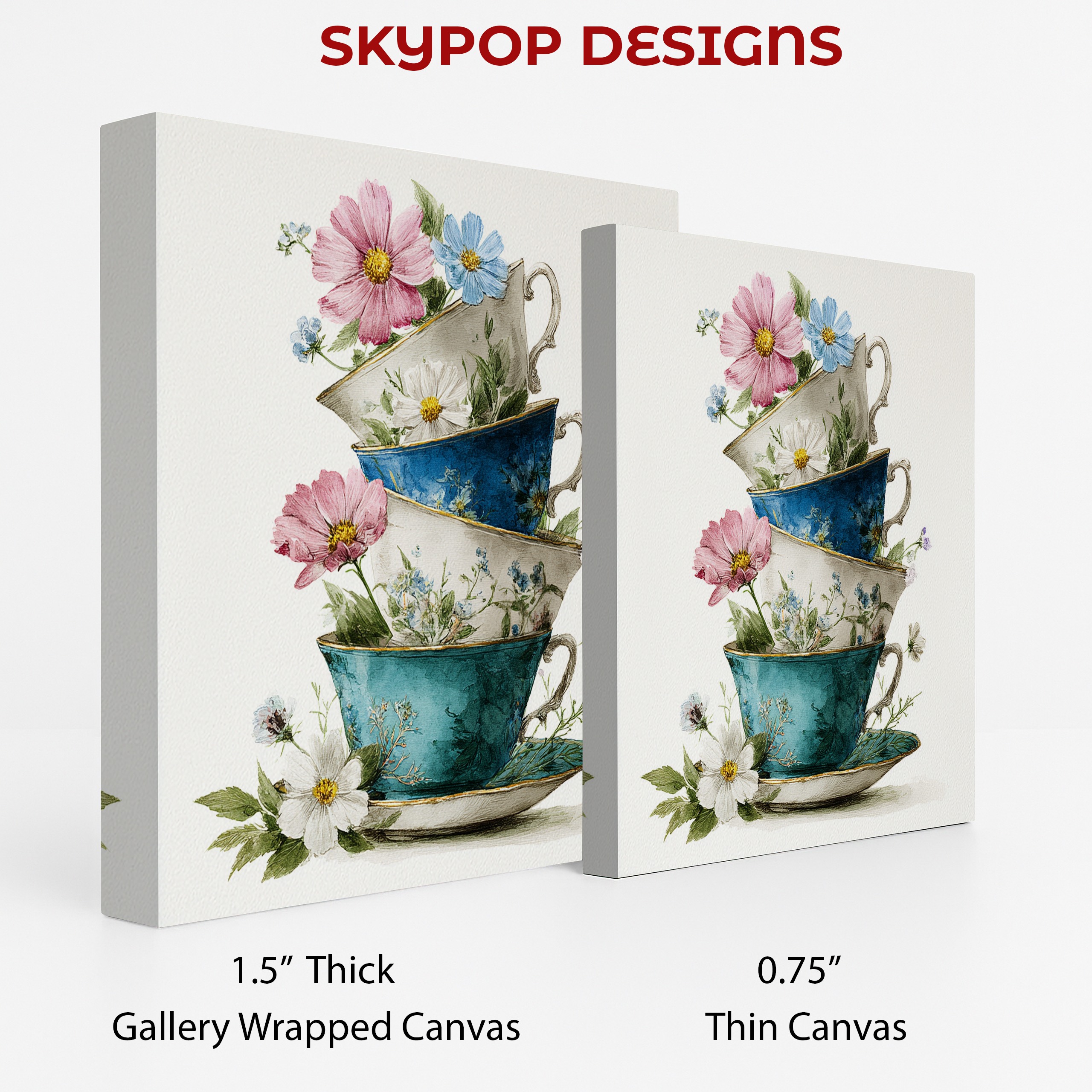 2.jpg Floral Teacup Stack Art