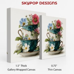 Vintage Teacup Floral Art