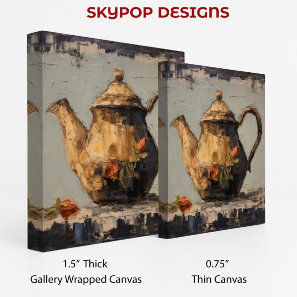 Vintage Teapot With Roses Art