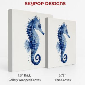 Blue Seahorse Art