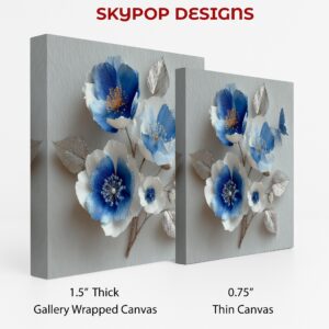 Blue Poppy Butterfly Art