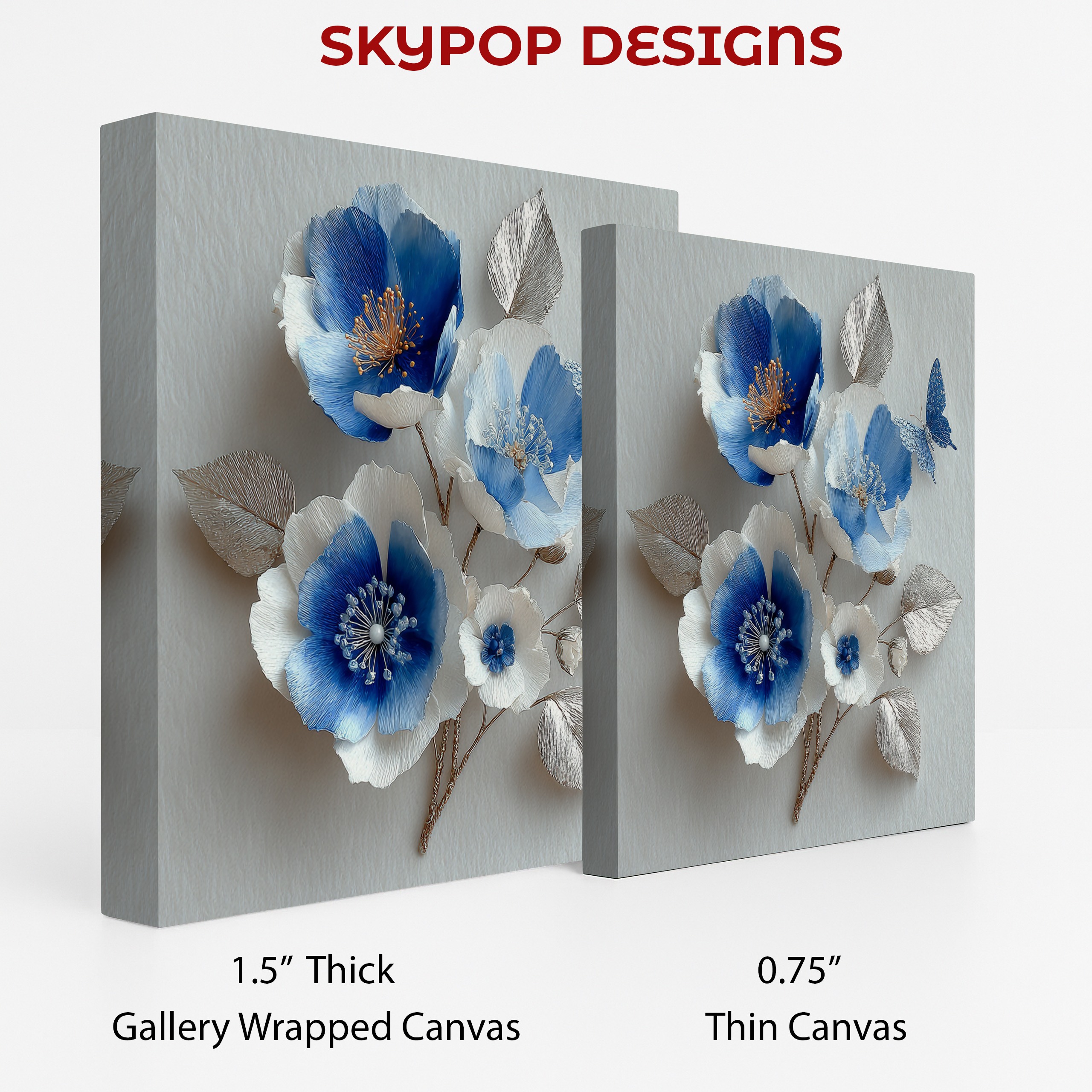 2.jpg Blue Poppy Butterfly Art