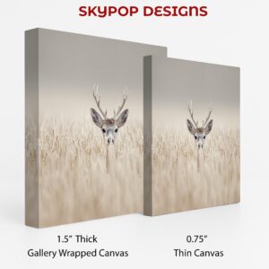 Deer in Wheat Field Art
