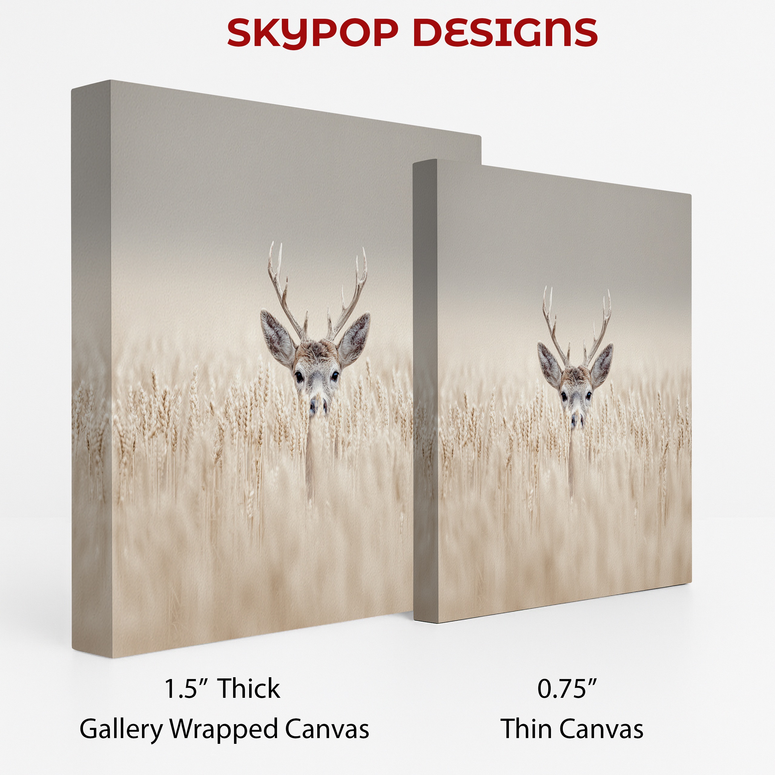 2.jpg Deer in Wheat Field Art