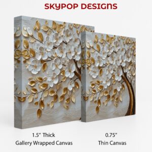 Golden Blossom Tree Art