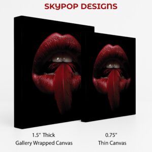 Scarlet Feather Lips Art