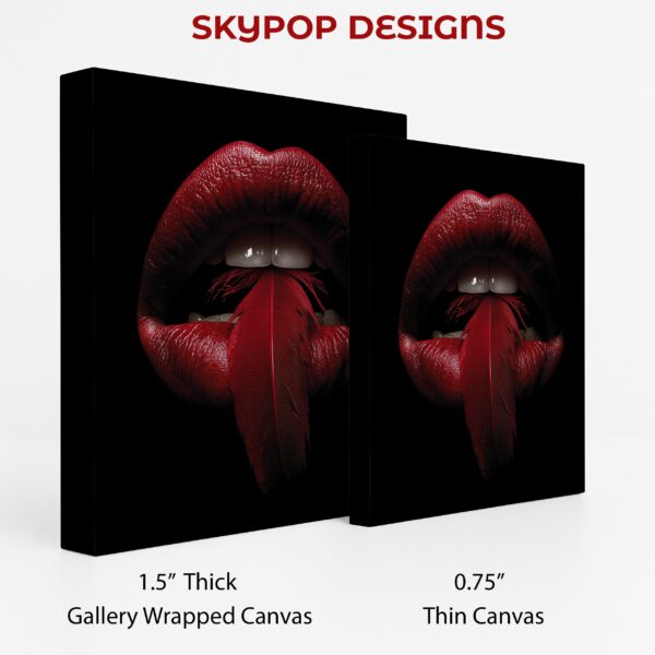 Scarlet Feather Lips Art