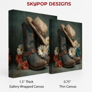 Cowboy Boots and Hat Art