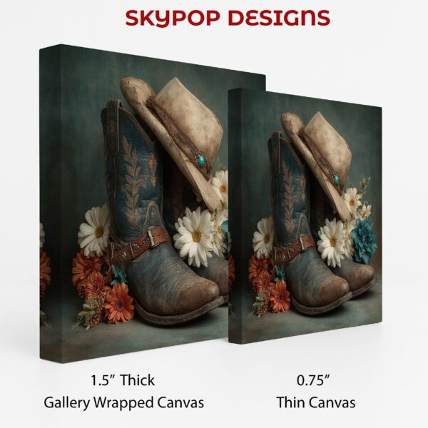Cowboy Boots and Hat Art